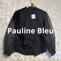 新品☆ポリーヌブロー ダンガリーフリルシフォンシャツ - メルカリ