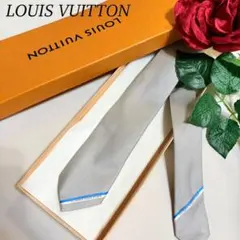 希少 ルイヴィトン ネクタイ ホワイトクリーム 無地 セッテピエゲ 結婚
