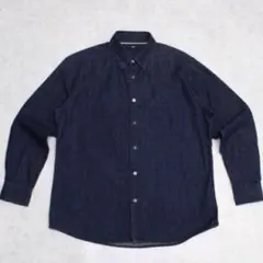【美品】メンズL 赤耳　セルヴィッジ　デニムシャツ（ボタンダウンカラー・長袖）