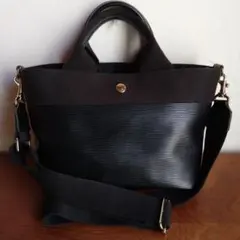 TOPKAPI　トプカピ　PVC　2way　ショルダーバッグ　ハンドバッグ　黒