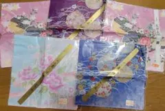 【5枚セット】花柄 友禅五彩 ハンカチ 未使用