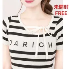 新品未開封　ダーリッチ　マルチボーダー ニットミニワンピース　F darich