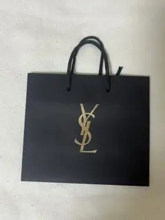 YSL ロゴ入り黒紙袋 中型