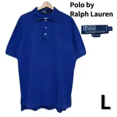 Polo by Ralph Lauren 半袖ポロシャツ ブルー 刺繍ロゴ