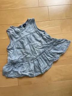 GAP デニム フリル ノースリーブ 18-24ヶ月