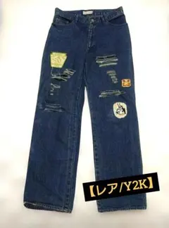 slow hand jam ダメージ加工 パッチワーク デニムパンツ 40サイズ
