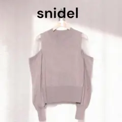 『美品』 SNIDEL スナイデル シースルーショルダーニットプルオーバー