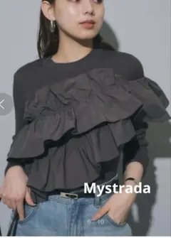 Mystrada フレンチアシメフリルニット2way - メルカリ