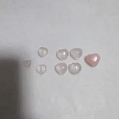 ローズクォーツ◇ハート型◇8個セット◇天然石◇パワーストーン