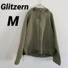 Glitzern オリーブグリーン フード付きジャケット ジッパー M 綿100のサムネイル