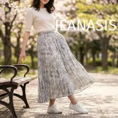 JEANASIS ジーナシス パイソン柄 フレアロングスカート フリーサイズ
