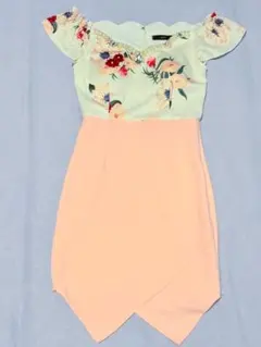 dazzy store デイジーストア ピンクオフショル フラワーキャバドレス