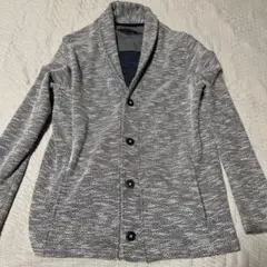 【お値下げ】m.f.editorial ショールカラー カーディガン グレー Lのサムネイル