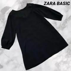 a2204◆ザラ XS ブラウス プルオーバー 異素材切り替え レース 秋