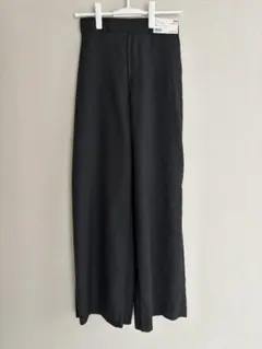 UNIQLO ユニクロ　ワイドストレートパンツ S ダークグレー