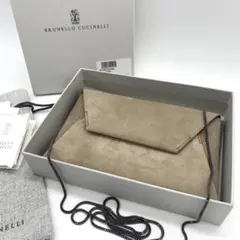 未使用級 ブルネロクチネリ モニーレチェーン ミニショルダーバッグ スエードのサムネイル
