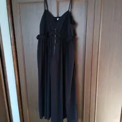 ブラックフリルキャミワンピース 3L