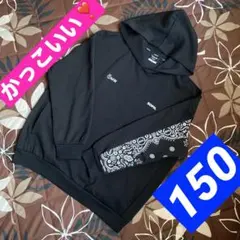 1MW by SOPH. ×gu❣️ブラック❣️パーカ❣️ー 150cm❣️かっこいい❣️