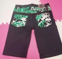 32 エレメント　ブラックデニムハーフパンツ