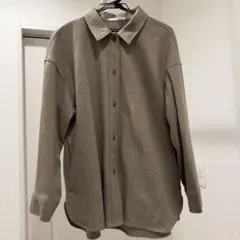 【UNIQLO ユニクロ】ベージュ ブラウン フリース風 ジャケット シャツ