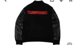 Supreme モーションロゴスタジャン ブラック レザー袖　新品未使用　正規品のサムネイル