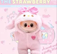 ラブブ Labubu ぬいぐるみ うさぎ 耳付き 替え服 カバーオール かわいい
