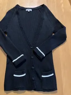 J&M DAVIDSON コットンリブカーディガン ブラック Mのサムネイル