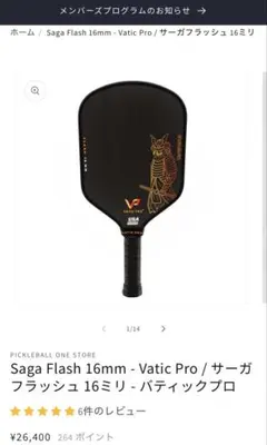 美品 ピックルボール パドル VATIC PRO SAGA BOOLM USED - メルカリ