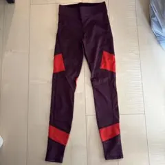 H&M SPORT ヨガパンツ XSサイズ ボルドー×レッドのサムネイル