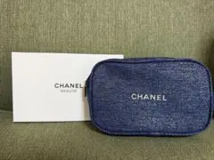 【新品未使用】シャネル　ホリデー限定　ノベルティポーチ　紺色