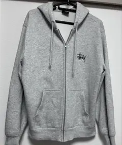 stussy ステューシー　ロゴパーカー　グレー　ストリート　グレーパーカー