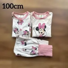【新品タグ付き】ミニーちゃん 長袖 パジャマ ３点セット 100cm 腹巻き