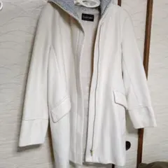 ホワイト ロングコート Lサイズ