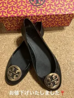 値下げ❣️used Tory Burch ブラック　レインシューズ サイズ7 箱付