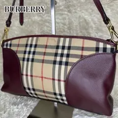 バーバリー　ショルダーバッグ　ノバチェック　シャドーホース　レザー　キャンバスのサムネイル