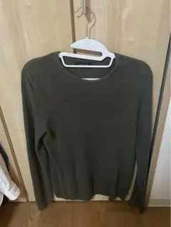 ZARA オリーブグリーン 長袖ニットセーター