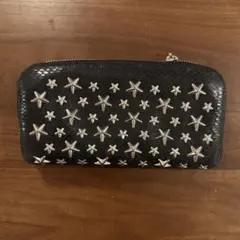 JIMMY CHOO 長財布 スタースタッズ ブラック - メルカリ