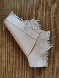 ヴィンテージ カクテルナプキン ペア 卵を温める雌鶏 雄鶏 コーラルピンク