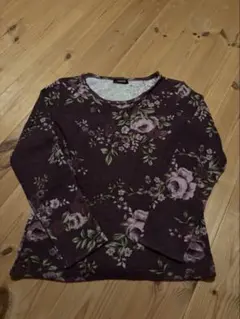 花柄 長袖Tシャツ Mサイズ