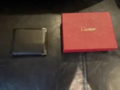 カルティエ 財布 二つ折りウォレット ブラック ボルドー 8501 - メルカリ