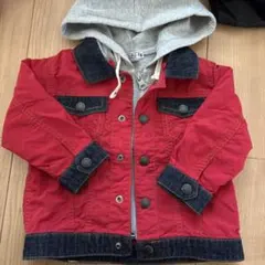 DOUBLE.B 赤デニム風ジャケット 80