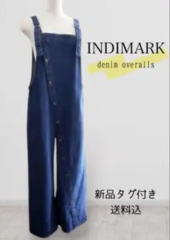 新品 INDIMARK インディマーク デニム オーバーオール サイズ1 BLU