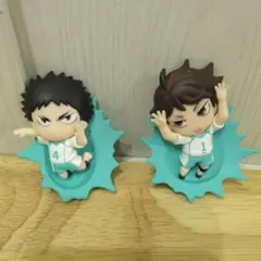 ハイキュー　ガチャ　及川さん岩ちゃんセット　マグネット　プライズ