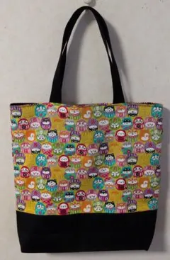 トートバック（ハンドメイド）ドッグ×ダルマ柄