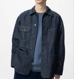 【美品】ユニクロ ユーティリティジャケット/デニム 青 ブルー S ジージャン