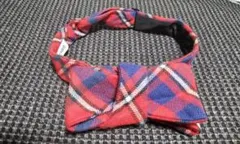 GREEN LABEL RELAXING ボウタイ 赤青チェック