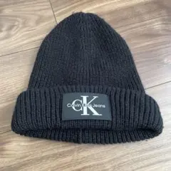Calvin Klein Jeans ブラックニット帽