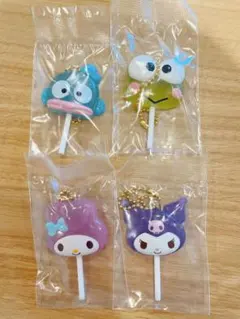 サンリオキャラクターズカラフルキャンディチャーム 4個セット　カプセルトイ