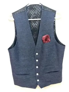 renoma スーツベスト ダークブルー LL