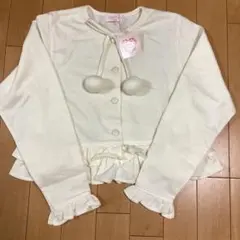 新品 タグ付き シャーリーテンプル 長袖 カーディガン 130 フリル ポンポン